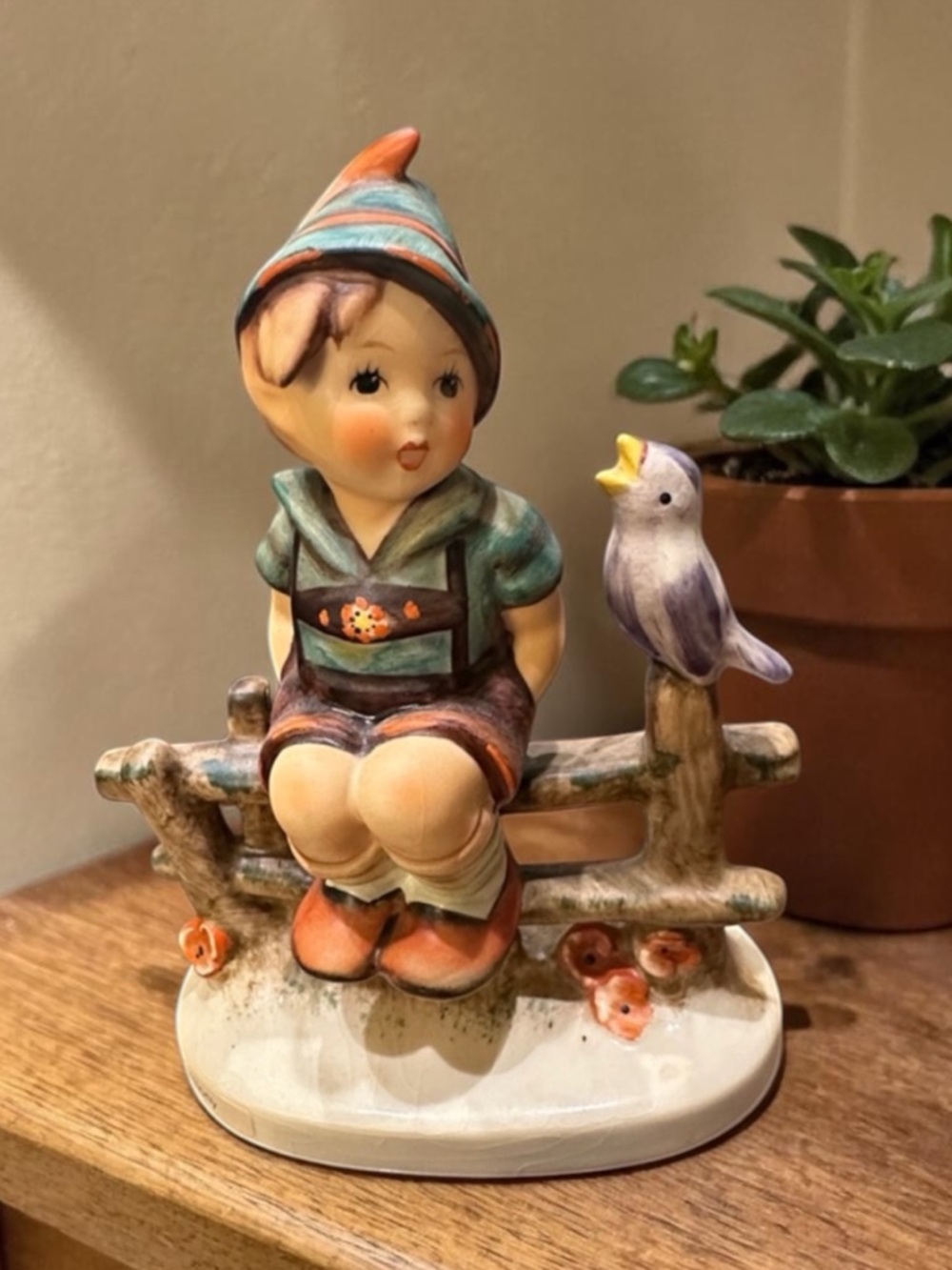 Vintage Goebel Hummel “Wayside Harmony” HUM 111/1 Boy with Bird W Germany